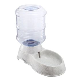 3.5L/1Gal Pet Water Dispenser Self-Dispensing Gravity Pets Water Feeder Automatic Pet Waterer Cat Dog (Option: Beige)